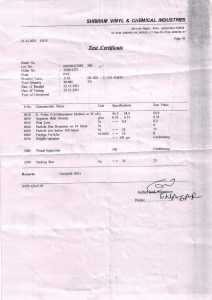 PVC Test Report – Specification – Petromart